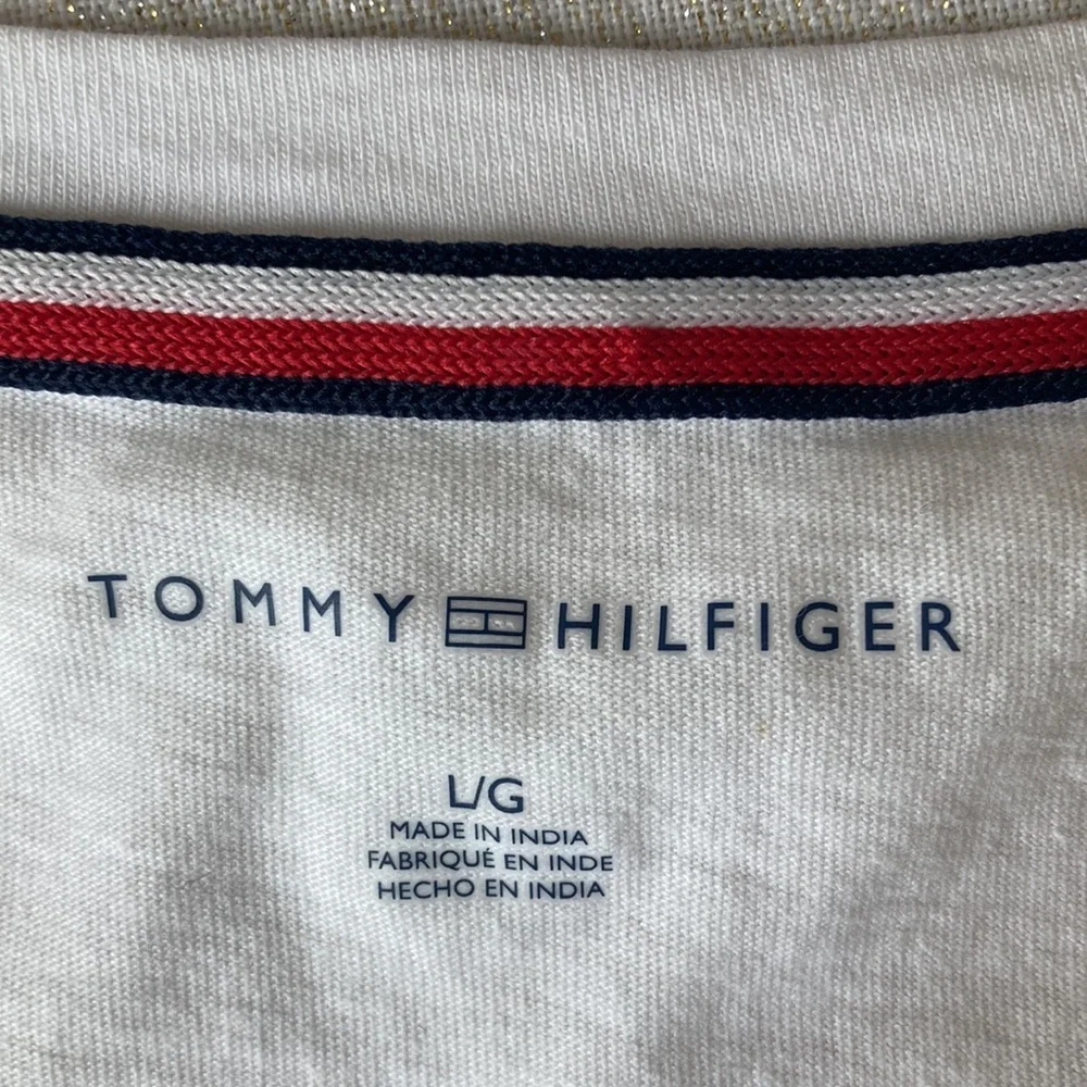 Tommy Hilfiger White and Red Statue Of Liberty Short Sleeve Shirt Size L - Picture 4 of 6